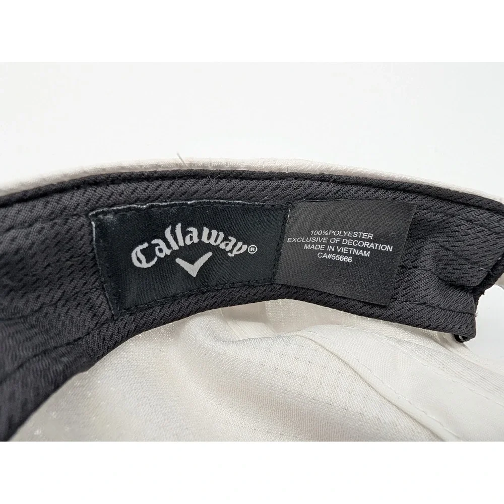 Callaway Golf Hat White Ripstop Odyssey Logo Adjustable Strapback Mens Cap